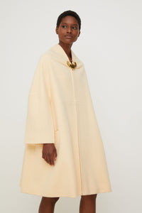 Oversized wool coat - Peach Blossom