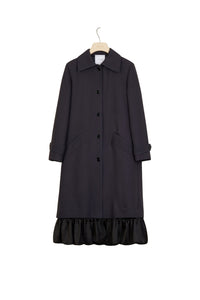 Manteau en gabardine à ourlet volanté - Tempête