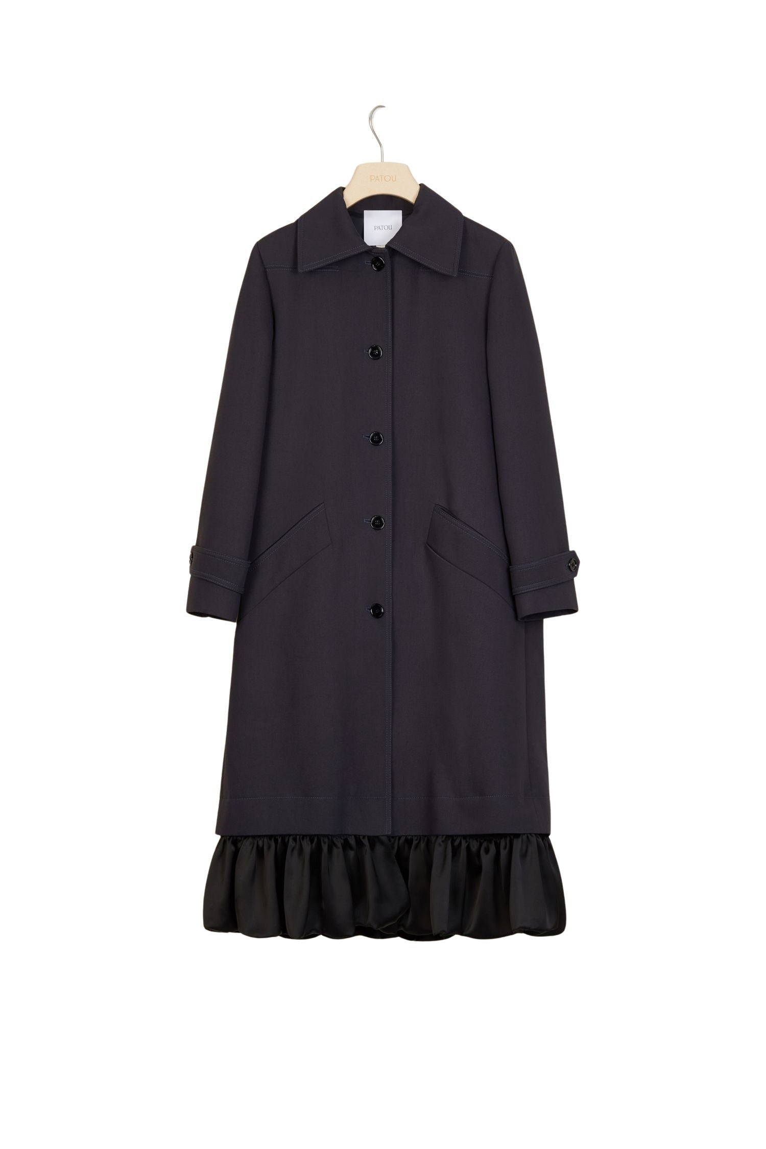 Manteau en gabardine à ourlet volanté - Tempête