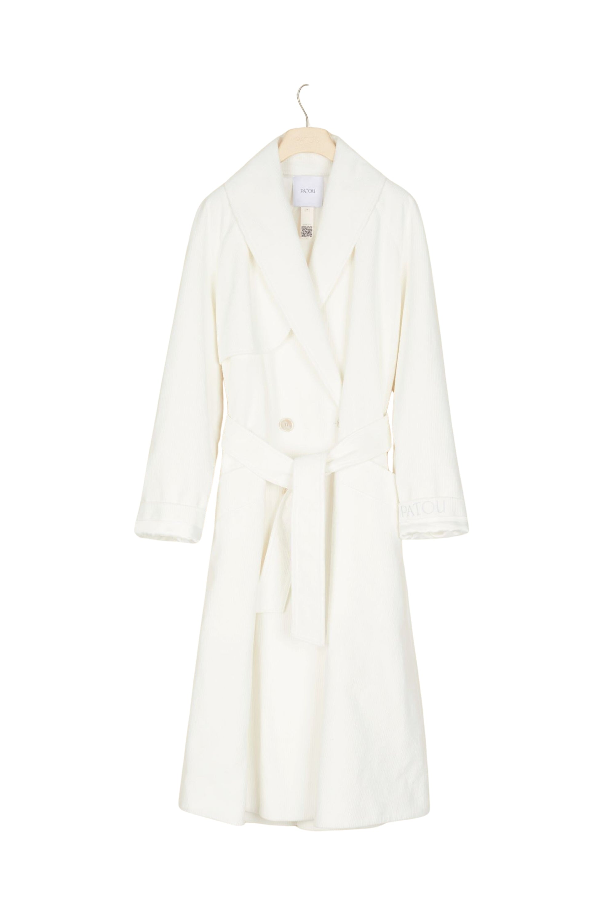 Corduroy trench coat - Pearl