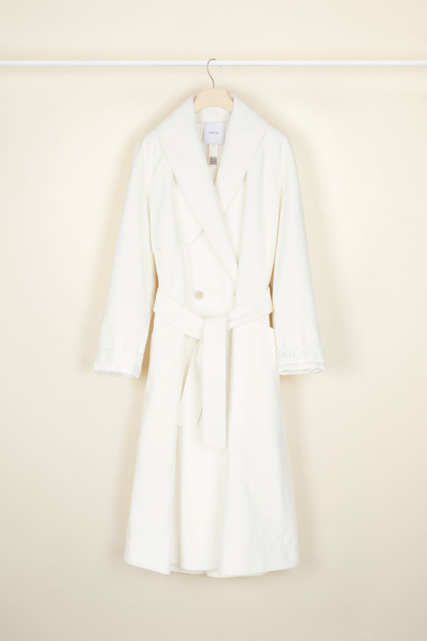 Corduroy trench coat - Perle