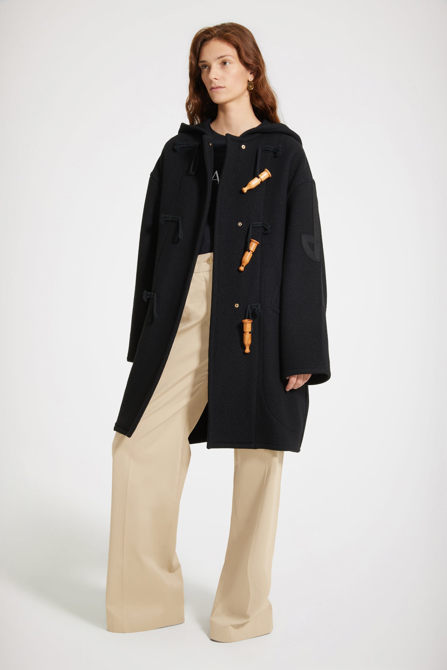 Duffle coat en cachemire et laine