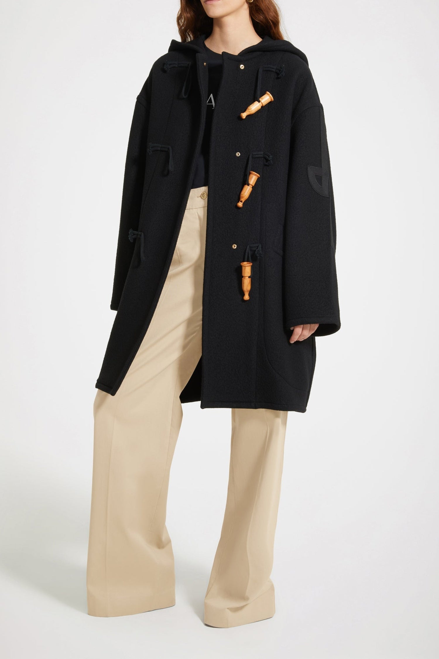 Duffle coat en cachemire et laine
