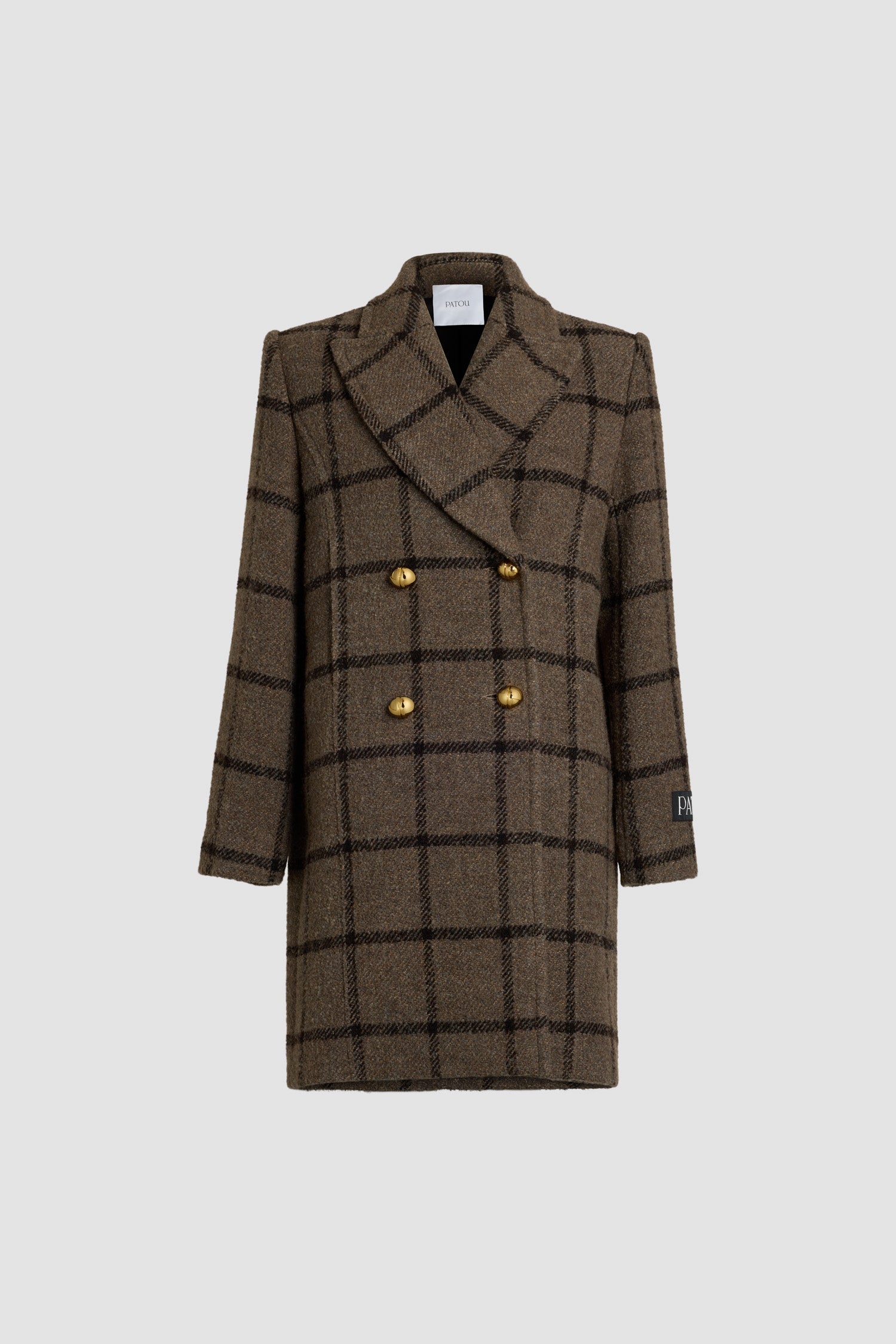 Manteau croisé en mélange de laine recyclée