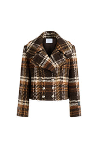 Manteau court croisé à logo Patou en laine - Autumn