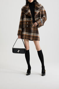 Manteau court croisé à logo Patou en laine - Autumn