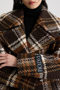Manteau court croisé à logo Patou en laine - Autumn