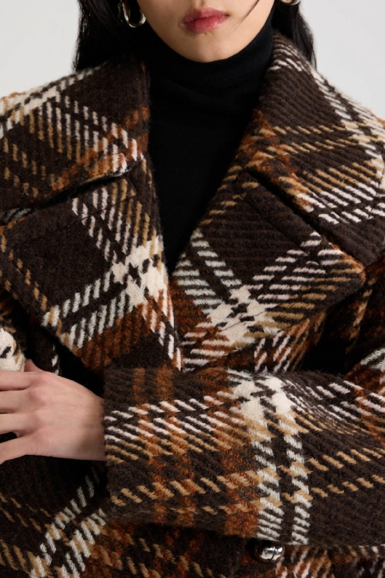 Manteau court croisé en laine - Autumn