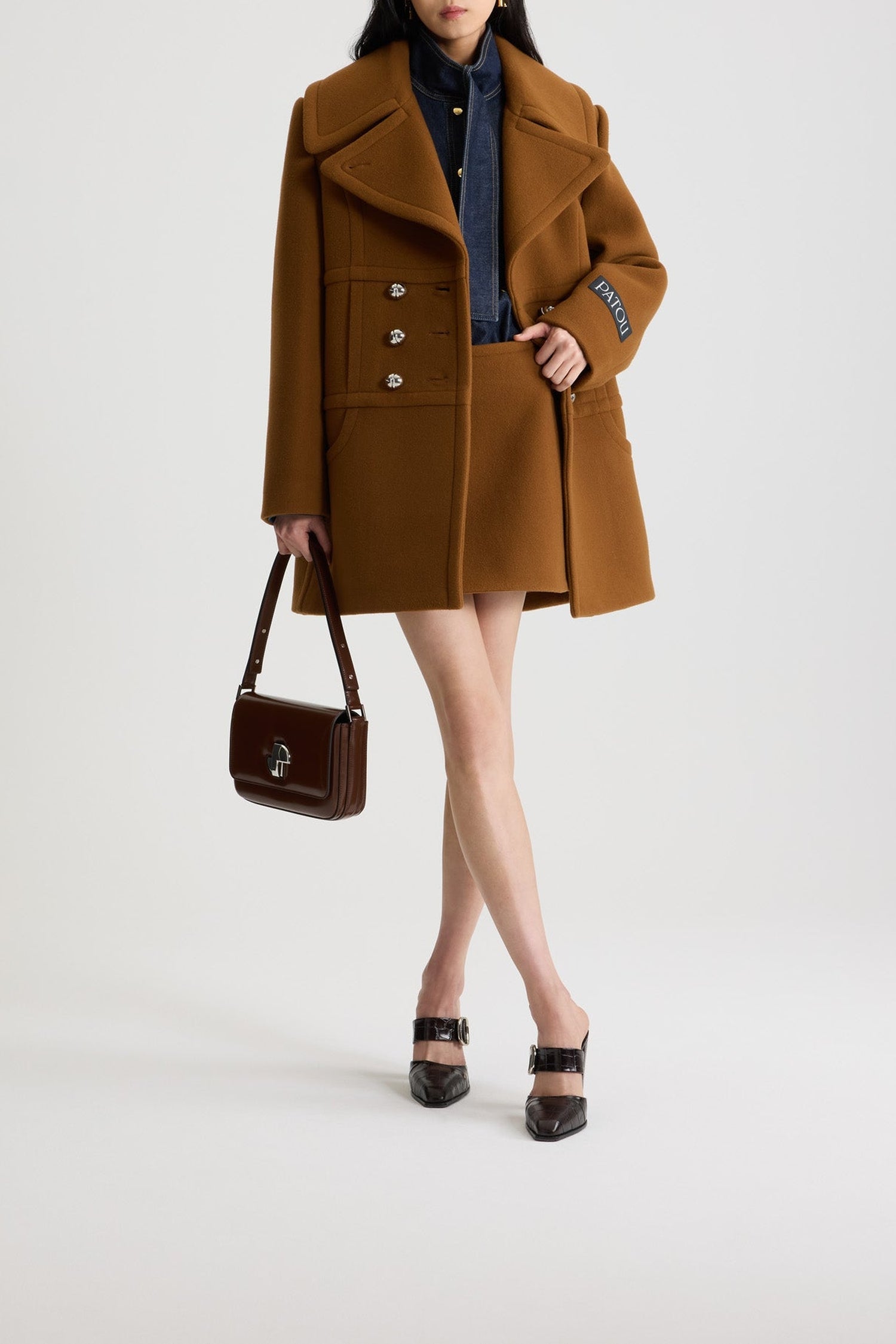 ZZ HORS LIGNE / Manteau croisé en laine - Noir