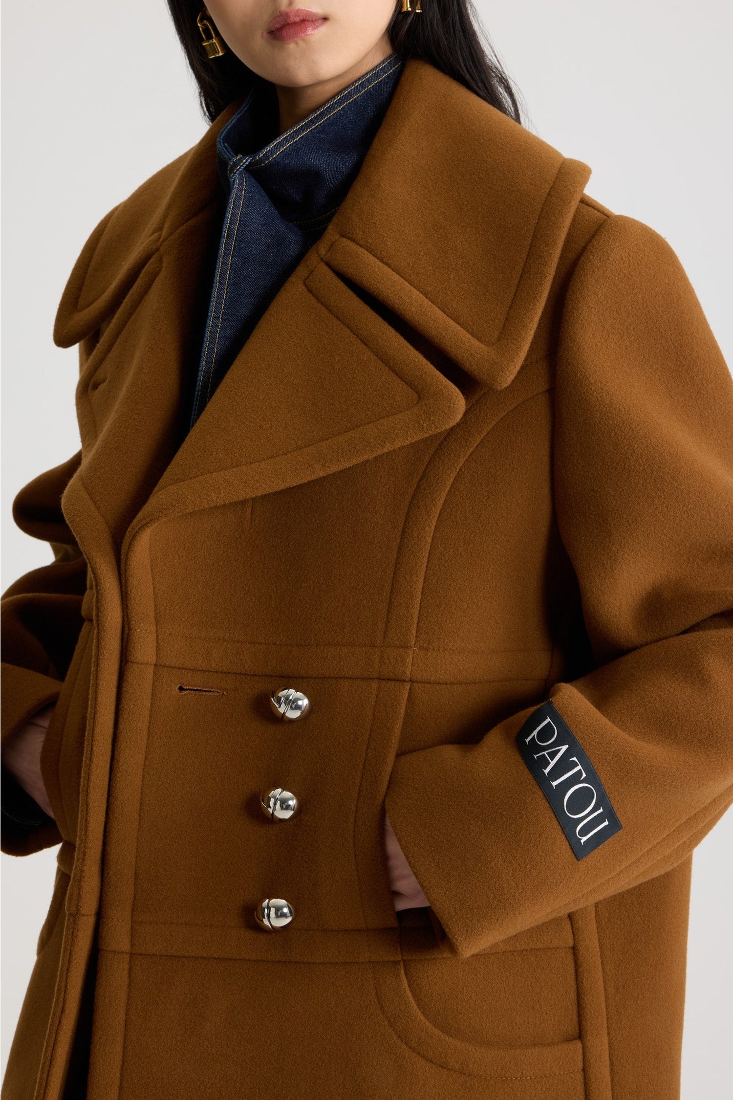 ZZ HORS LIGNE / Manteau croisé en laine - Noir