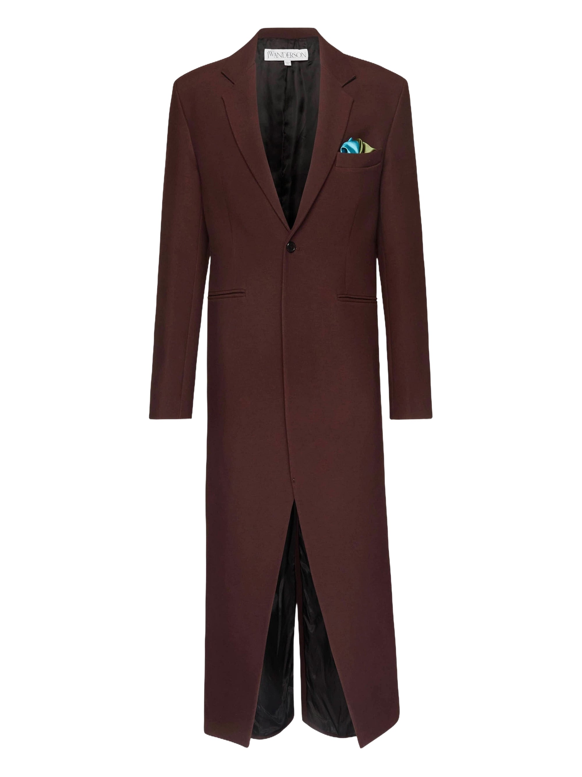 Manteau Long En Satin - Aubergine