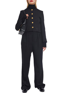 Veste Coco coupe courte en laine - Black
