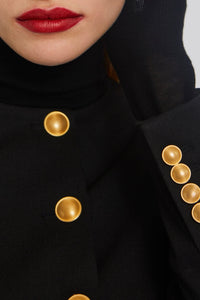 Veste Coco coupe courte en laine - Black