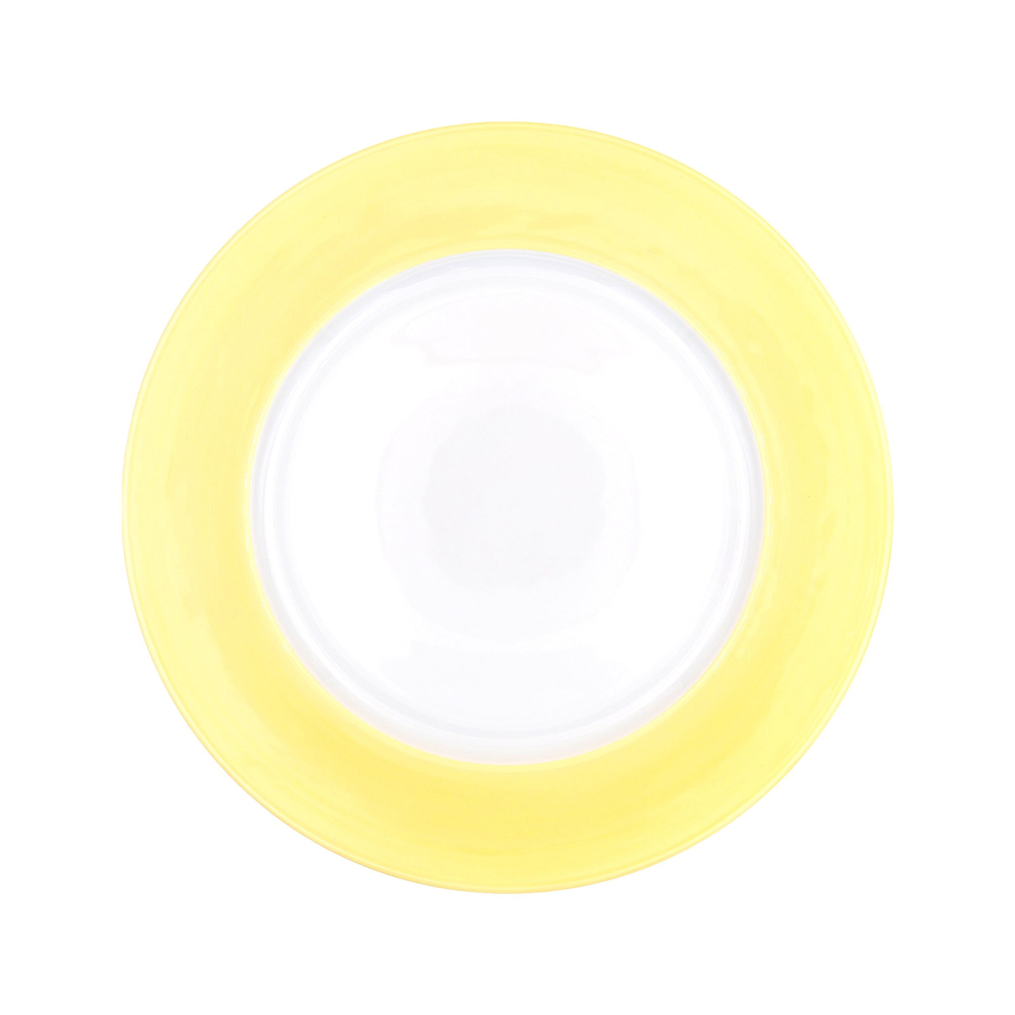 Assiette de présentation Coco en porcelaine - Jaune