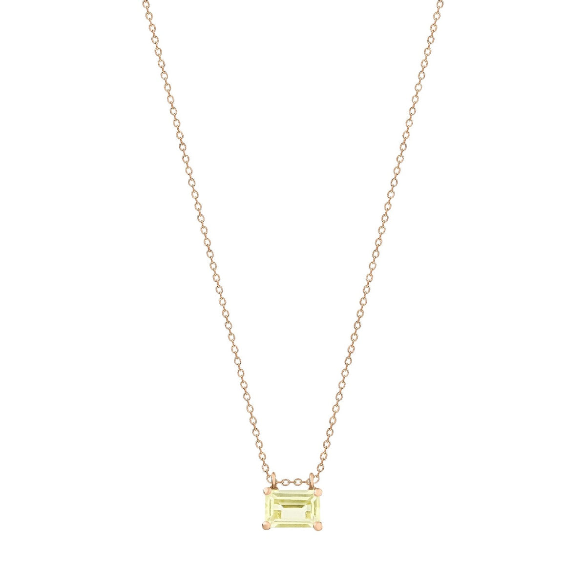Collier Midnight & Cocktail en or rose 18 carats et quartz lemon  - Jaune