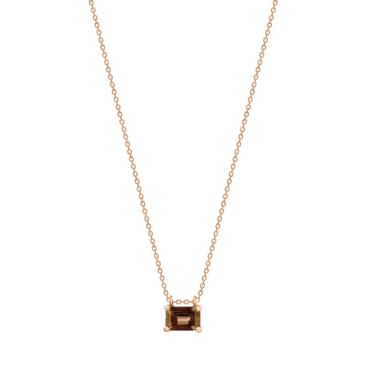 mini cocktail smoky quartz on chain