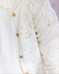 Cardigan Naissance - Crème Bonton