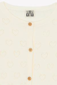 Heart cardigan - Crème Bonton