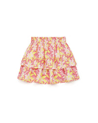 Jupe Ruches - Fleur Tamaris Rose