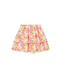 Jupe Ruches - Fleur Tamaris Rose