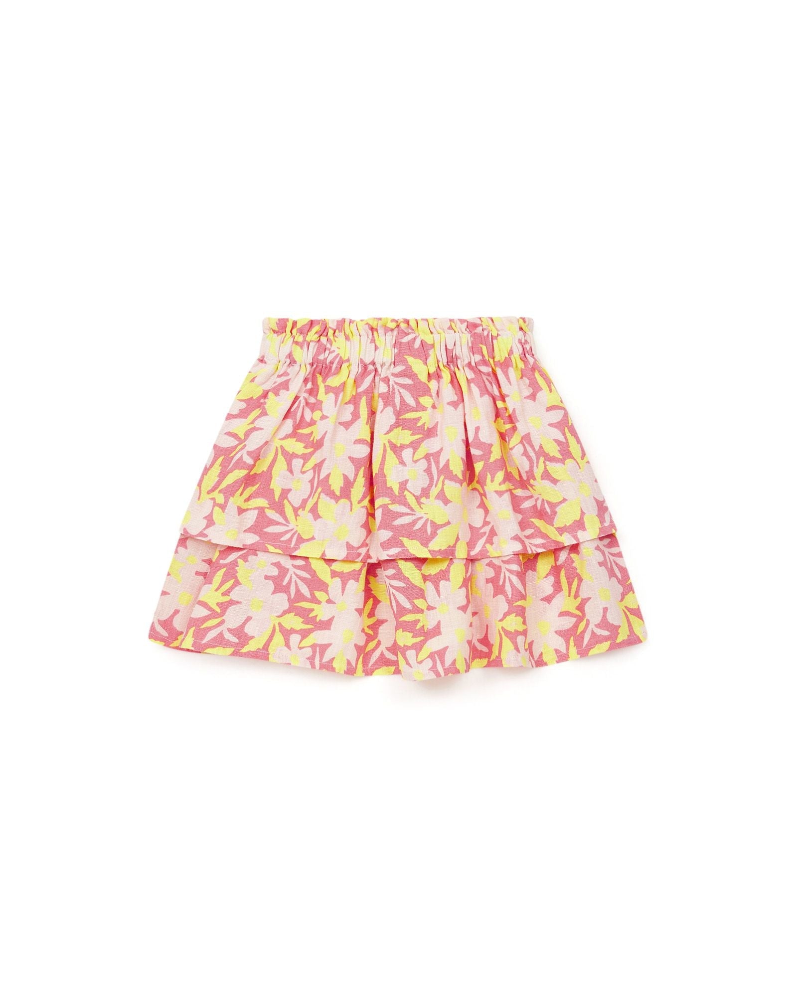 Jupe Ruches - Fleur Tamaris Rose
