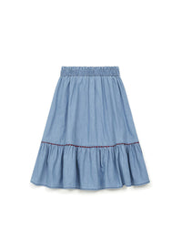 Jupe Ruches - Denim Clair