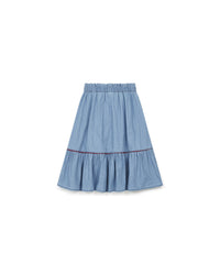 Jupe Ruches - Denim Clair