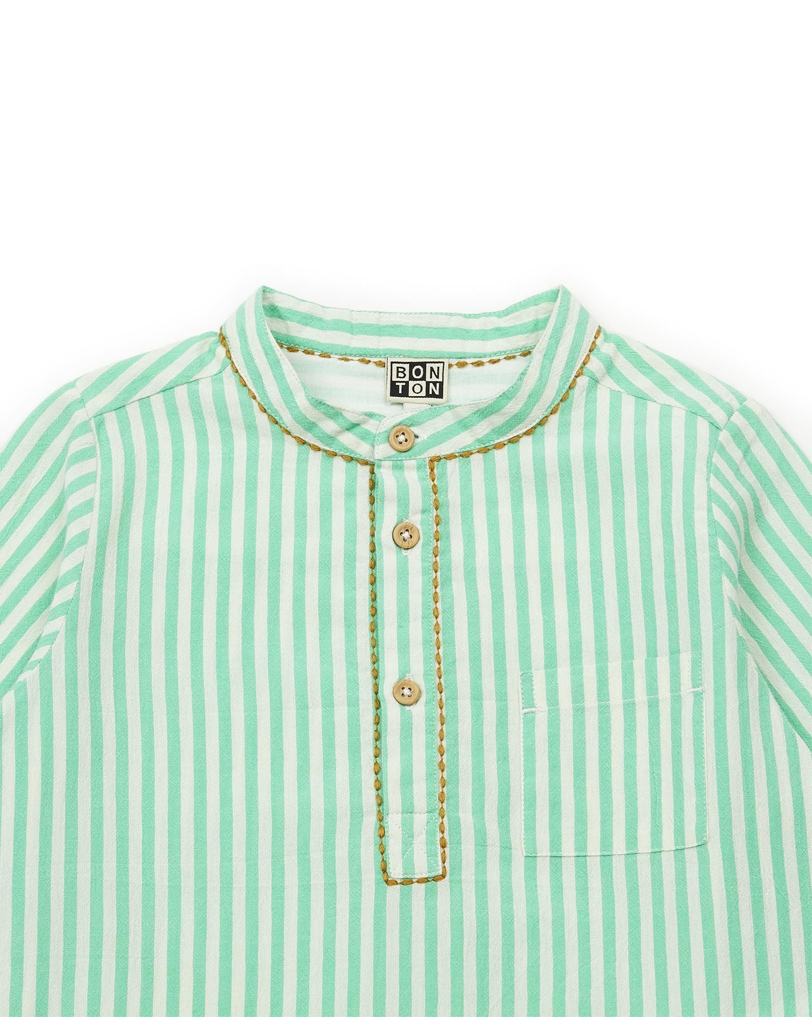 Chemise Think Outside - Rayure Verte
