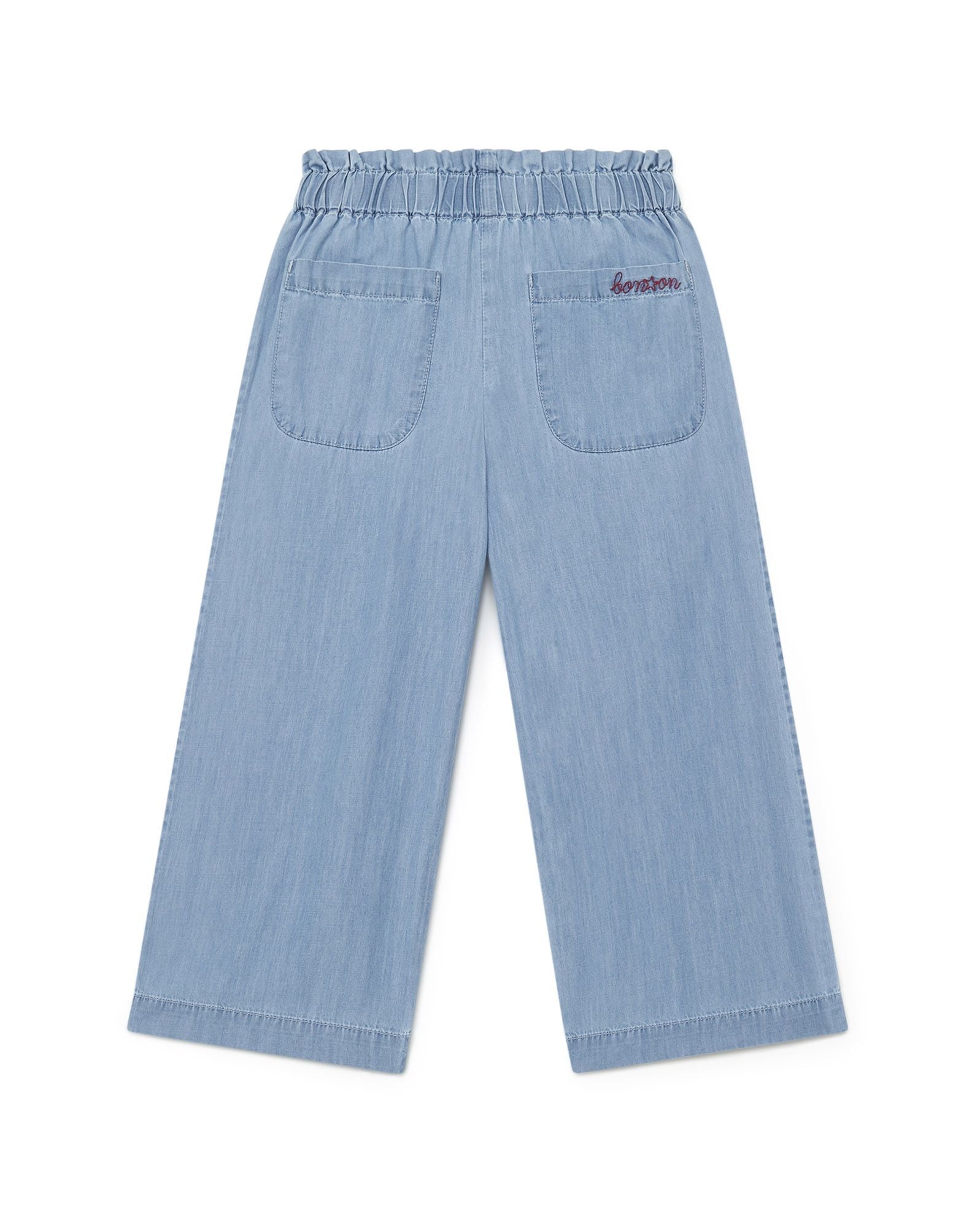 Pantalon à taille élastiquée - Denim Clair