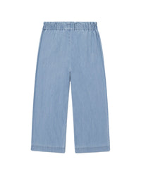 Pantalon à taille élastiquée - Denim Clair