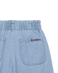Pantalon à taille élastiquée - Denim Clair