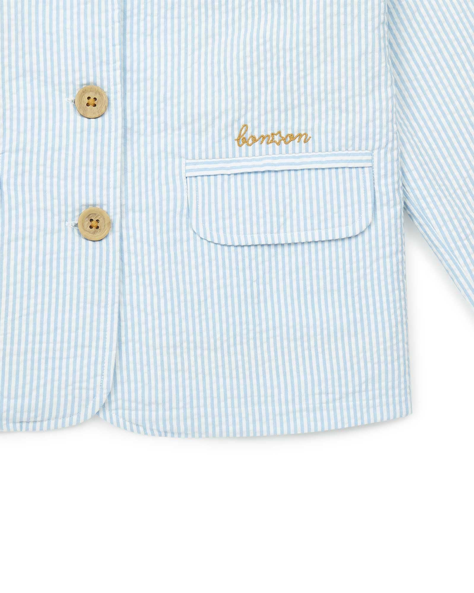 Seercuker Jacket - Blue Stripe