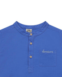 Chemise brodée signature Bonton - Bleu Des Aires