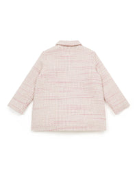 Manteau boutonné - Tweed Rose Crème