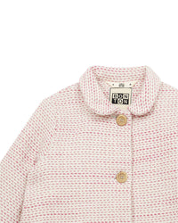 Manteau boutonné - Tweed Rose Crème