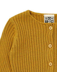 Ribbed cardigan - Honey
