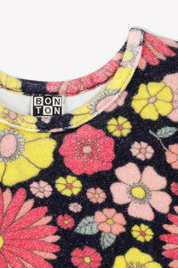 Vintage T-shirt - Fleur Vintage Fond Navy