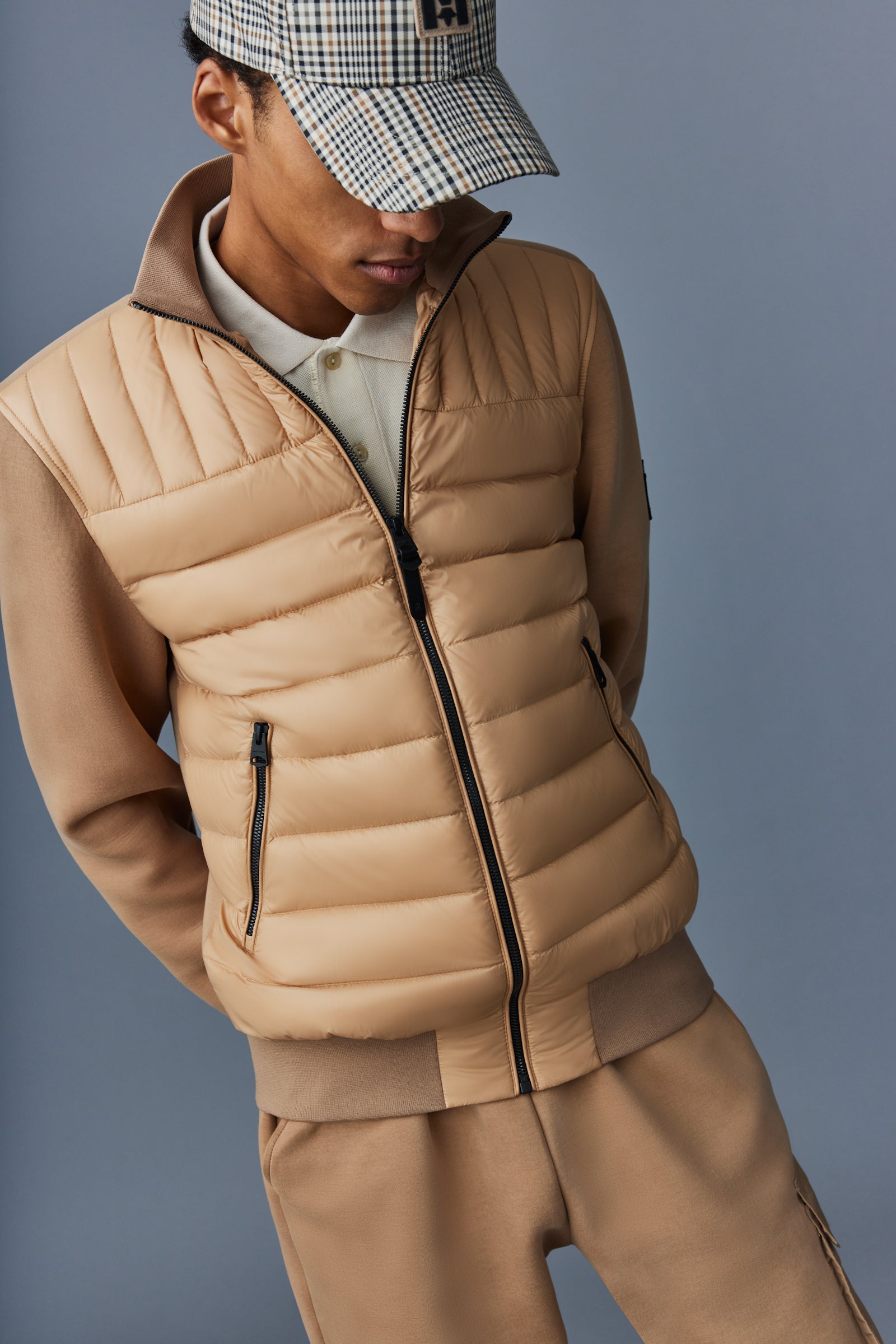 Veste Collin légère bi-matière - Camel