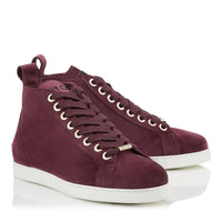 Sneakers Colt montantes en daim avec doublure shearling - Grape