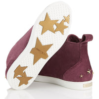 Sneakers Colt montantes en daim avec doublure shearling - Grape