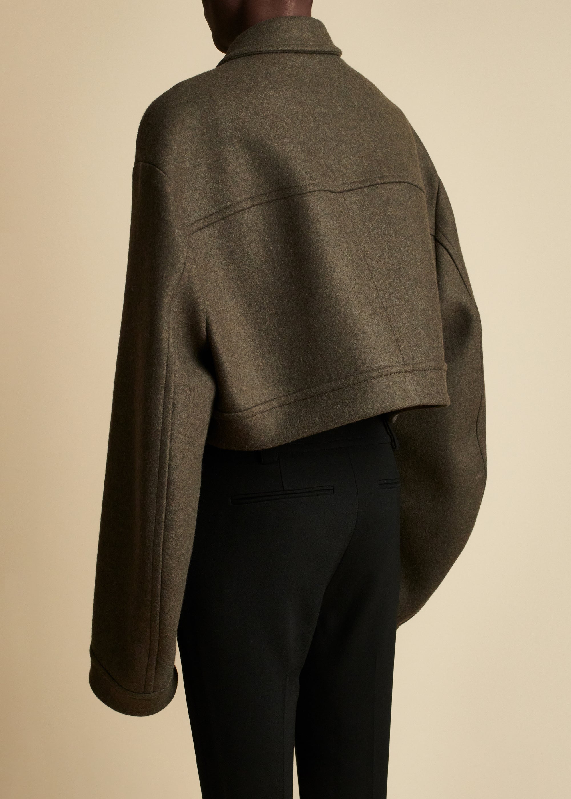 Combly jacket in wool - Army Melange