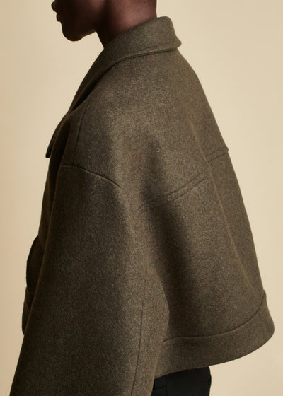 Combly jacket in wool - Army Melange