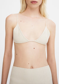 Brassière Compass côtelée - Cream
