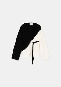 Two-tone Conch cardigan - Black