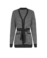 Gilet long Conga en laine - Black & White