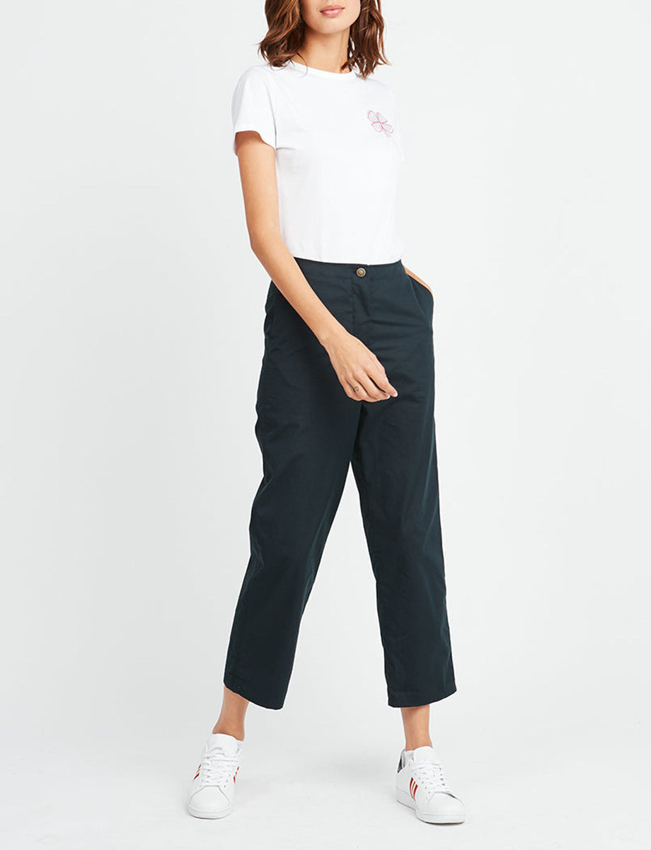 1qty RELIQUAT 75€ 0%  / Pantalon droit Constantin - Blue Navy