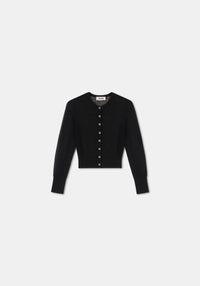 Constant cardigan in mixed linen - Black