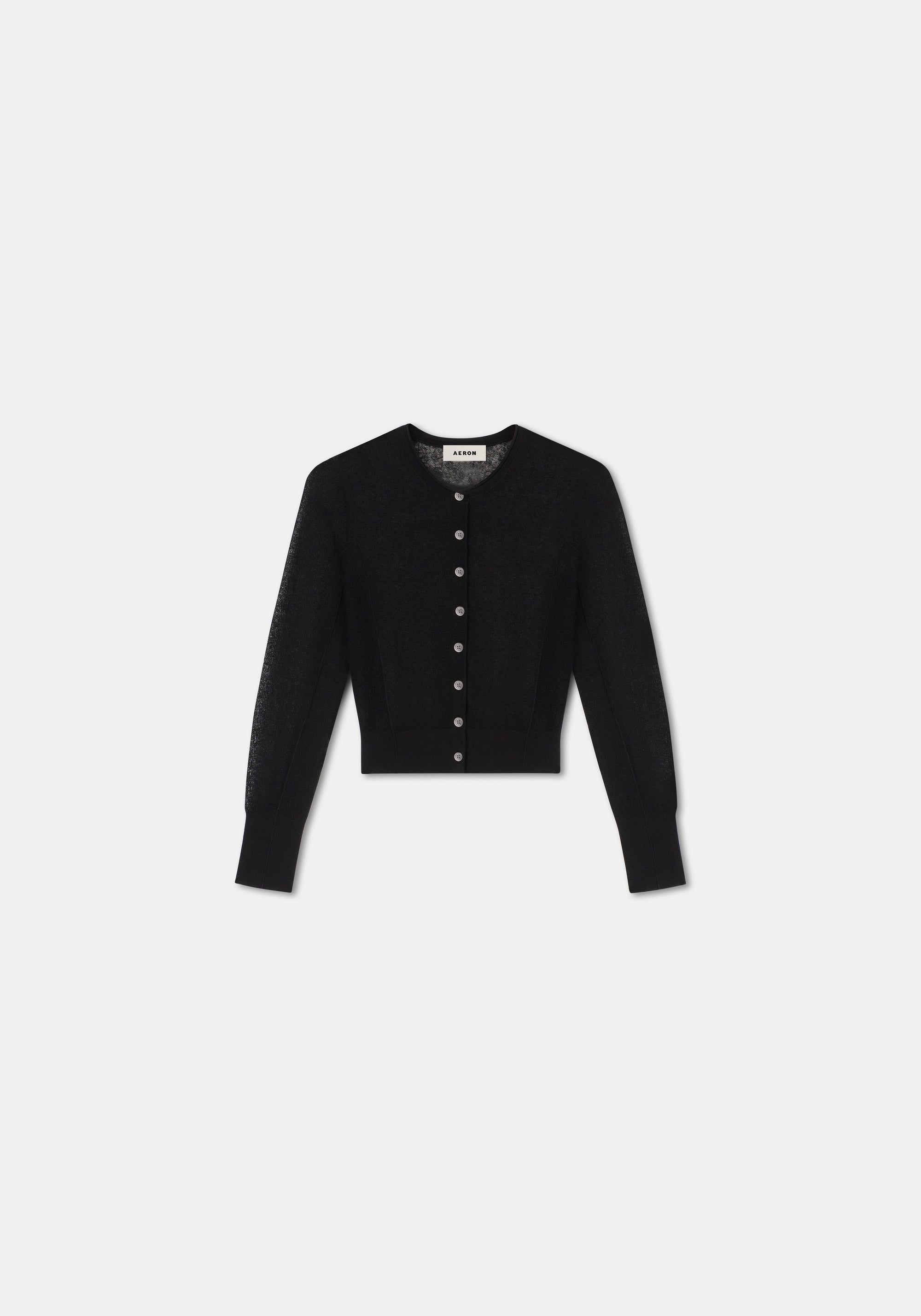 Constant cardigan in mixed linen - Black