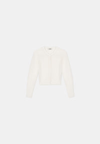 Constant cardigan in mixed linen - Cream