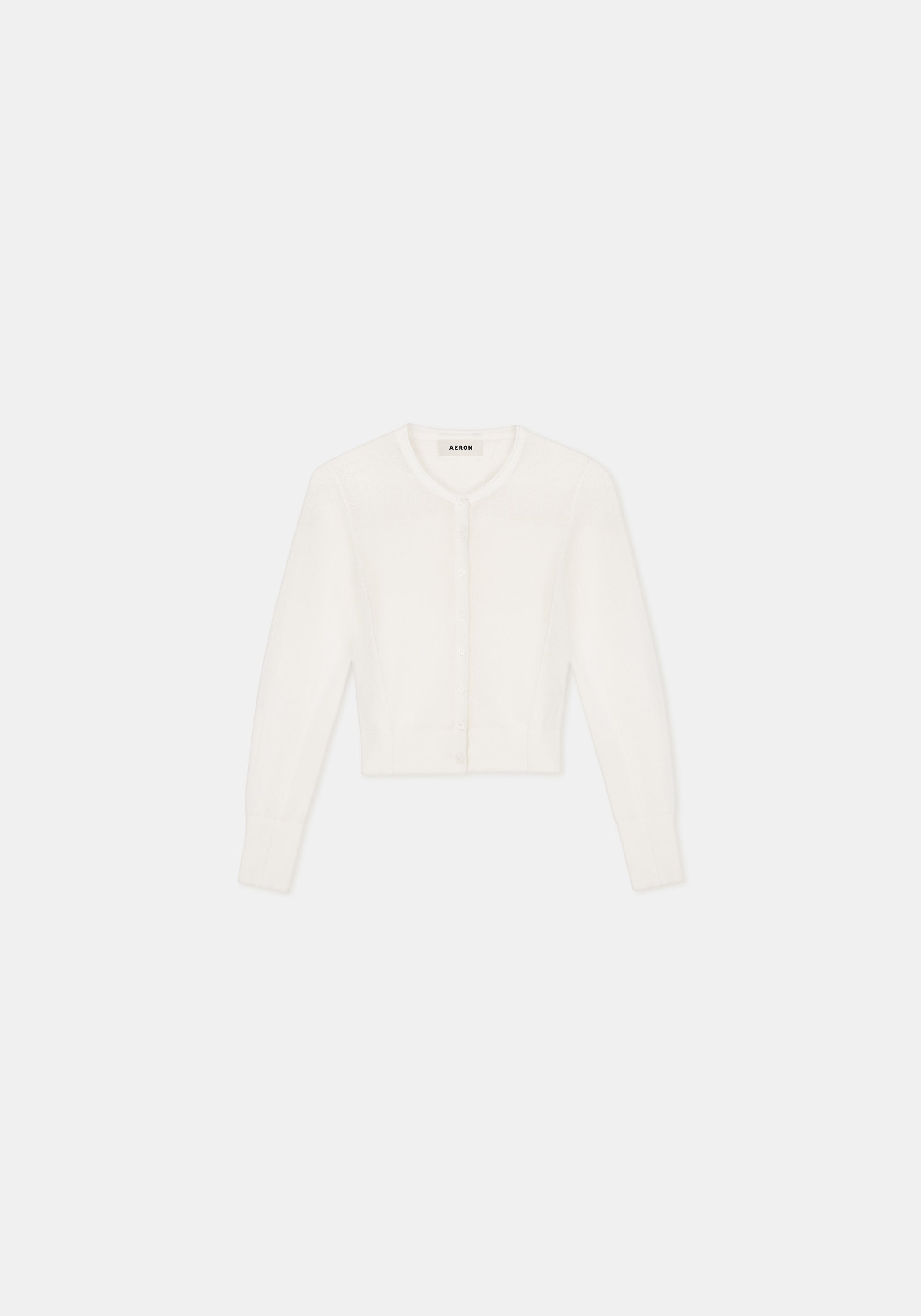Constant cardigan in mixed linen - Cream